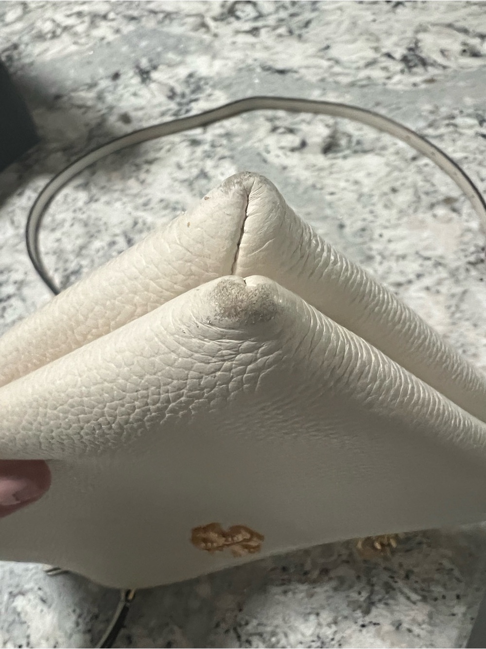 Tory Burch Cream Pebbled Leather Crossbody with Gold Hardware - Picture 15 of 15